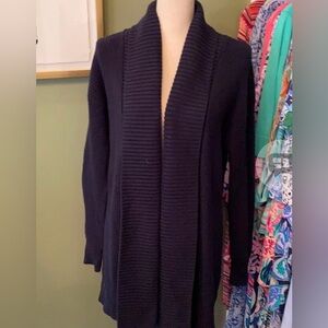 Michael Kors Women's Navy Blue Shawl Collar Sweater, Size Small